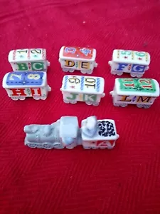 More details for vintage rare wade alphabet and number train complete set with damage to engine 
