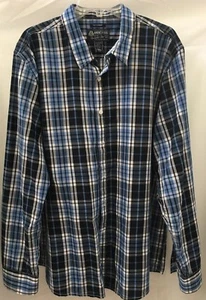 American Rag Mens XXL Fashion Long Sleeve Button Up Collar Blue Plaid Shirt - Picture 1 of 3