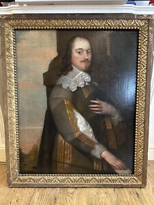 Very Old Large 17th Century Oil On Canvas Circle Of Anthony Van Dyck