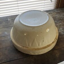 Antique Vintage Stoneware Ruckels White Hall ILL Bowl Crock 10 1/2 x 4 3/4" Tall