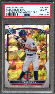 BB - 2023 Bowman Chrome - Atomic - #BCP-86 - Yilber Herrera - PSA 10 - Image 1 of 2