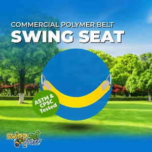 SWING SET STUFF POLYMER BELT SEAT YELLOW COMMERCIAL playground accessories 0130 - Picture 1 of 11