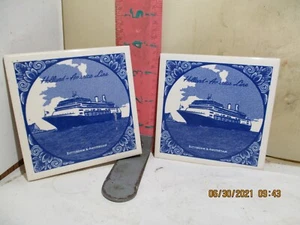 HOLLAND AMERICAN LINE TILES - ROTTERDAM & AMSTERDAM - NO DAMAGE , NO BOXES - Picture 1 of 1