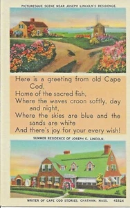 Joseph C. Lincoln Residence, Chatham, Cape Cod, Massachusetts --POSTKARTE - Bild 1 von 2