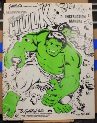 The Incredible Hulk Pinball Instruction Manual - Gottlieb - 1979 - Image 1 of 3