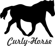 2x adesivi per auto " CURLY HORSE " cavallo Sticker taglio contorno (11x9 cm)