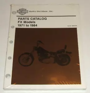 Harley 1971-1984 Fx Parts Manual Lowrider Fat Bob Super Wide Glide Softail Nos - Picture 1 of 2