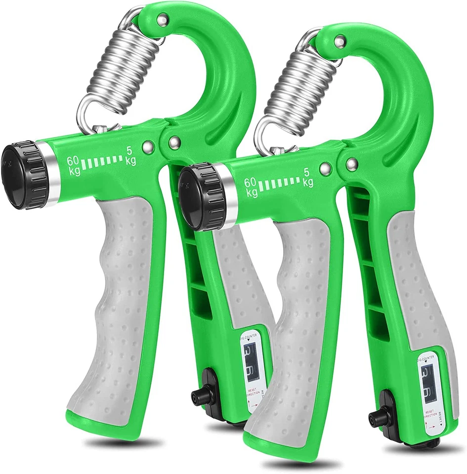 Empuñadura de mano Fuerza Entrenador de potencia Pinza Fortalecedor Ajustable Recuento automático Foto 1 de 1