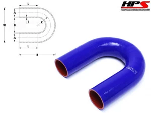 Manguera de tubo acoplador de codo curva en U de silicona de 180 grados HPS 2" 51 mm 4 capas AZUL - Imagen 1 de 1