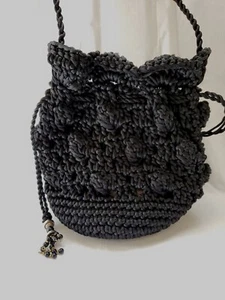 Purse Crochet Bucket Timmy Woods Beverly Hills Crossbody Bag - Picture 1 of 4