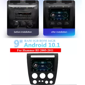 9" Android 10.1 Radio Stereo GPS Navi Wifi Player 1+16GB For Hummer H3 2005-2011 - Foto 1 di 11