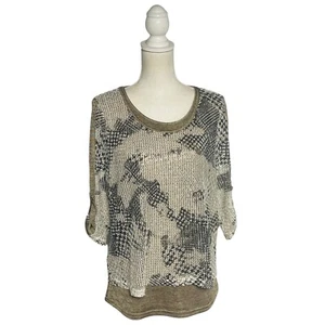 Suéter Joseph Ribkoff Mujer Talla 6 Verde Dorado Capa Red Manga Enrollada - Imagen 1 de 7