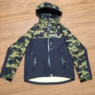 A Bathing Ape Bape Camo Nylon Windbreaker PertexShield Rain Jacket Made in Japan - Image 1 of 4