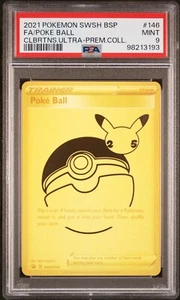 PSA 9 - 2021 Pokemon Celebrations Ultra-Premium UPC Full Art POKE BALL #146 QTY - Picture 1 of 2