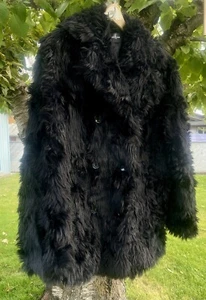 The Kooples Kunstfell einfarbig Damen Mantel Gr. M Jacke schwarz - Bild 1 von 14