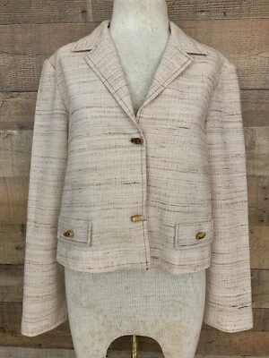 Chaqueta Bolero Recortada Boho De Colección Años 70 Talla Mediana Botones Bambú Foto 1 de 4