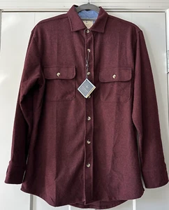 TailorByrd NWT Men's Medium Bordeaux Red Shirt Sweatershirt Pockets M23954LS NWT - Picture 1 of 10