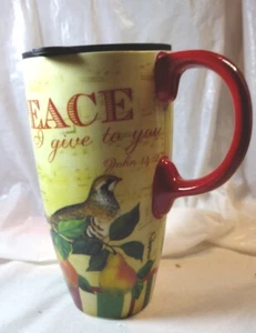 Taza de viaje de café con leche de cerámica Christmas Carol de 17 oz - Imagen 1 de 9