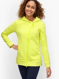 Chaqueta con capucha asimétrica Talbots Cepillado Terry talla P (PP) NUEVA CON ETIQUETAS - Imagen 1 de 5