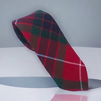LOCHCARRON ESCOCIA ROJO VERDE TARTÁN NUEVA LANA CUADROS CORBATA A CUADROS Foto 1 de 3