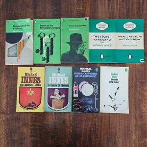 Lot of 9 Vintage MICHAEL INNES Mystery PB Penguin Crime Books Berkley Medallion - Foto 1 di 22