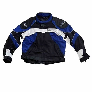 Fieldsheer Men’s Black And Blue Motorcycle Leather Jacket - Picture 1 of 11
