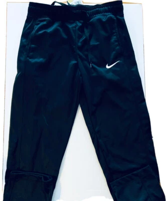 Брюки тренировочные для девочек молодежные Nike термобелье с разрезными карманами черные большие - Изображение 1 из 4