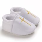 Chaussures bébé nouveau-né croix église blanche baptême tout-petit garçons et filles semelle douce