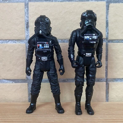 Lote de 2 piezas 3.75" Star Wars NEGRO Colección Tie Fighter Piloto Figura de Acción Juguete Foto 1 de 4