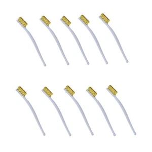 10Pcs 7" Copper Wire Toothbrush Brush Soft Handle Cleaning/Removal Dirt Metal h - Photo 1/7