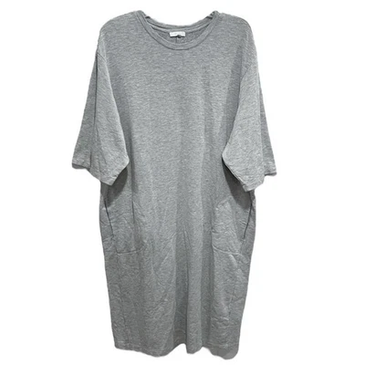 Vestido de salón Johnny Was Calme de gran tamaño talla grande gris bolsillos cómodo Foto 1 de 4