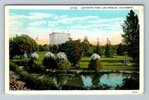 Los Angeles CA-California, Lafayette Park c1929 Vintage Souvenir Postcard - Picture 1 of 2