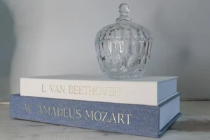 Libros decorativos para decoración del hogar. Juego de 2 cajas decorativas cubiertas de lino. No... - Imagen 1 de 6