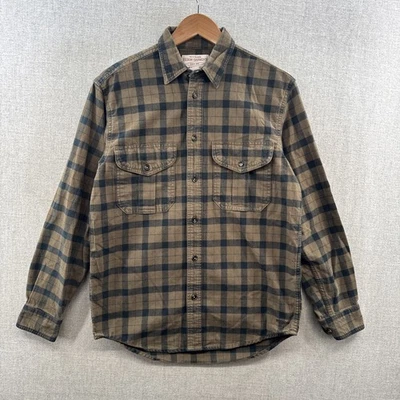 Filson Alaskan Guide Shirt Small Brown Plaid Long Sleeve Flannel Pockets Outdoor - Image 1 of 4