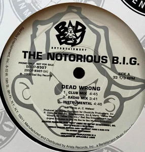 NOTORIOUS B.I.G. "DEAD WRONG" US PROMO 12" ** UNPLAYED COPY ** PLAY GRADED ** - Picture 1 of 6