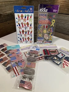 8 set di adesivi artigianali truppe bandiere della libertà USA AMERICA nuovi con scatola - Foto 1 di 7