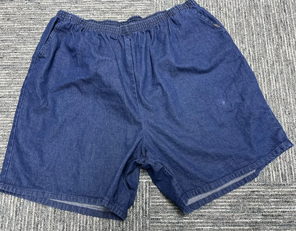 Pantalones cortos de jean vintage elegantes para mujer talla grande 26 tiro alto cintura elástica Y2K Foto 1 de 4