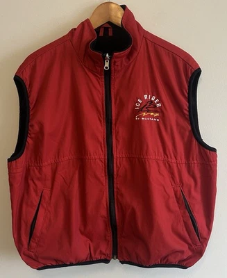 VTG Ice Rider By Mustang Survival Red Vest XL Fleece Interior 1994 Snowmobile - Image 1 of 4