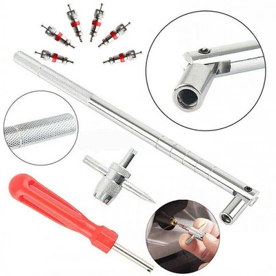 9x Valve Stem Puller Installation Chrome Tool Car Tire Change Plug Core Fgsbixtz - Image 1 of 4