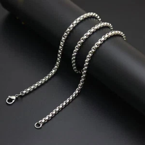 Cadena de Titanio Puro Moda Collar Colgante Adornos Antialérgicos 4mm Diámetro - Imagen 1 de 7