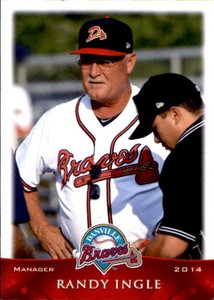 2014 Danville Braves Grandstand #15 Randy Ingle Manager - NM Baseball Card