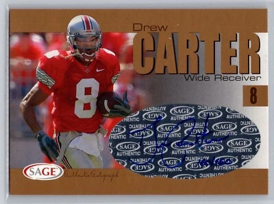 Drew Carter 2004 SAGE Gold Rookie Auto! 160/160 - Image 1 of 2