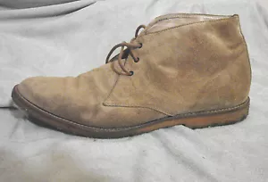 Vintage 90s Suede Desert Boots CALVIN KLEIN 9 Gum Shoe camel GC BOX - Picture 1 of 8