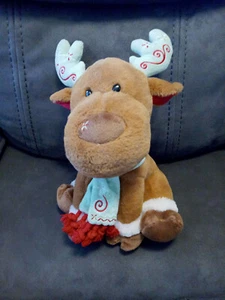 Winter Christmas Reindeer Bear 14" Plush by Fiesta - Picture 1 of 2