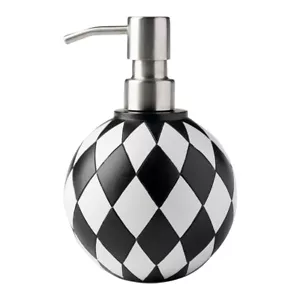 Soap Dispenser Pump Bottle Modern Checkerboard Bathroom Liquid Soap Dispenser - Picture 1 of 11