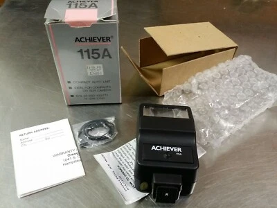 Achiever 115A Compact Auto Unit Flash for Compacts or SLR Cameras, NOS NIB - Image 1 of 4