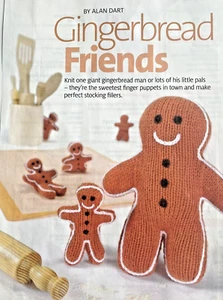 STRICKANLEITUNG Alan Dart Lebkuchenfreunde Laufpuppe und Fingerpuppen - Bild 1 von 7