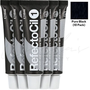 REFECTOCIL Eyebrow & Eyelash Tint Dye Gel Henna 15ml - PURE BLACK **PACK OF 10** - Picture 1 of 5