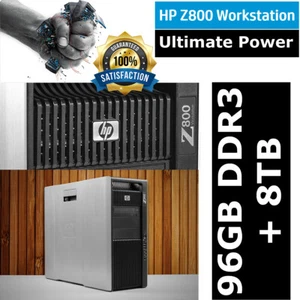 HP Z800 DUAL Xeon 2x X5675 12-CORE 3.46GHz 96GB RAM 1.8TB 10K + 8TB SAS NVS 450 - Picture 1 of 10
