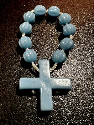 Rare Joli Ancien Chapelet Dizainier  Enfant Religieux Rosary French Antique 1960 - Photo 1/2